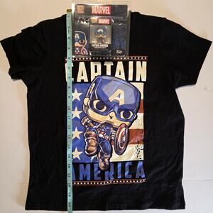 Marvel Captain America Funko Pop! & Tee Kids Size SM Shirt & Mini Figure Set